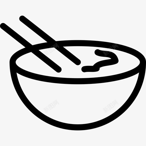 面条拉面厨房图标svg_新图网 https://ixintu.com 厨房 拉面 汤 烹饪 碗 筷子 肉汤 面条 食物