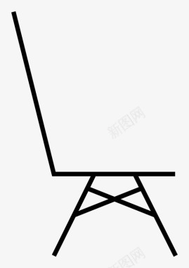 椅子极简主义极简家具图标图标