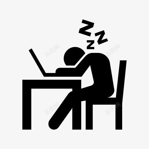 睡觉工人累图标svg_新图网 https://ixintu.com  累瘫 学习 学校 学生 工人 桌子 睡觉 程序员 累 编程