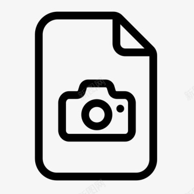 相机文件页面纸张图标图标