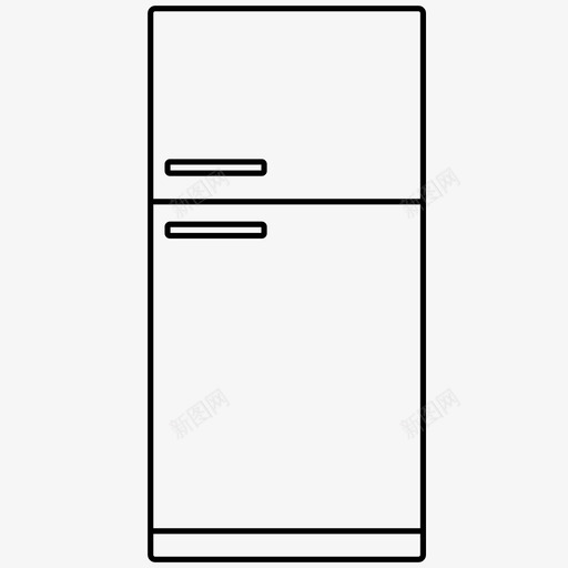 冰箱厨房家图标svg_新图网 https://ixintu.com 冰箱 冷冻机 厨房 家 家具 电器 食品