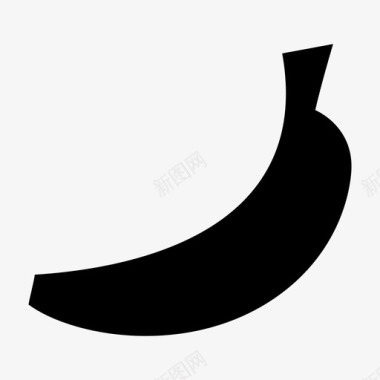 香蕉滑叶冰沙图标图标