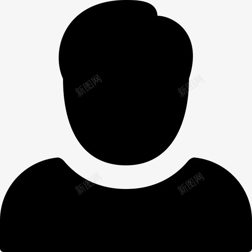 用户肩膀个人资料图标svg_新图网 https://ixintu.com 个人资料 在线用户 头发 头部 标志性 用户 男性 肩膀