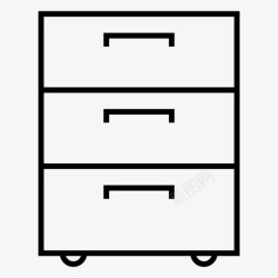梳妆台灯抽屉办公室家具图标高清图片