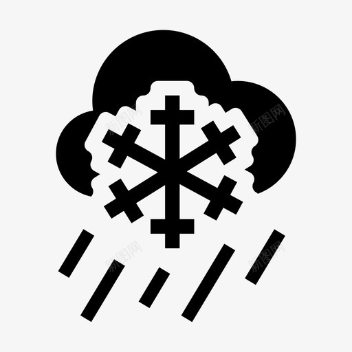 雨夹雪气压雨图标svg_新图网 https://ixintu.com 天气 天气报告 天气状况 报告 时间 气压 节奏 阶段 雨 雨夹雪 雪 风