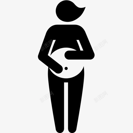 怀孕胎儿女孩图标svg_新图网 https://ixintu.com 为人父母 产前 养育 女孩 怀孕 母亲 生殖 肚脐 胎儿
