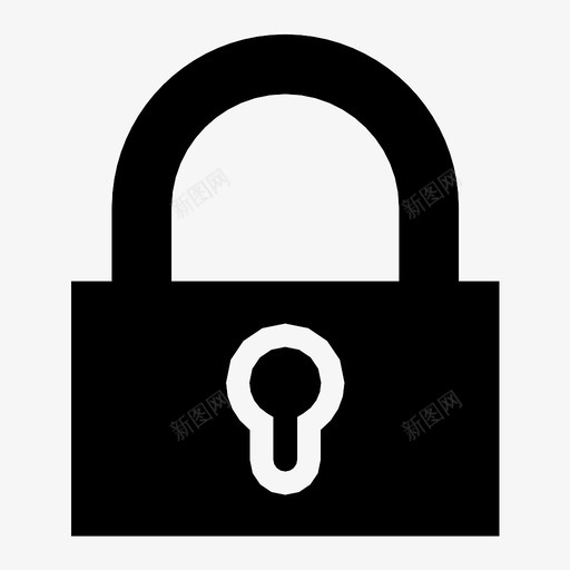 锁关门图标svg_新图网 https://ixintu.com 关 安保 安全 挂锁 钥匙 锁 门