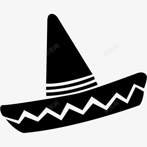 帽子帽檐马里亚奇图标svg_新图网 https://ixintu.com 墨西哥帽 宽 宽边 帽子 帽檐 灯罩 罩衫 马里亚奇