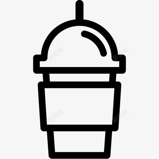 饮料冰沙奶昔图标svg_新图网 https://ixintu.com 冰 冰沙 几何形 可爱 吸管 奶昔 杯子 食物 饮料