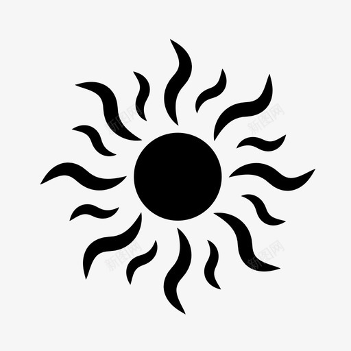 太阳天气状况温暖图标svg_新图网 https://ixintu.com 夏天 天气状况 太阳 星星 晴天 温暖 阳光
