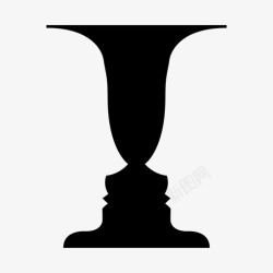 鲁宾人物花瓶花瓶花瓶或脸图标高清图片