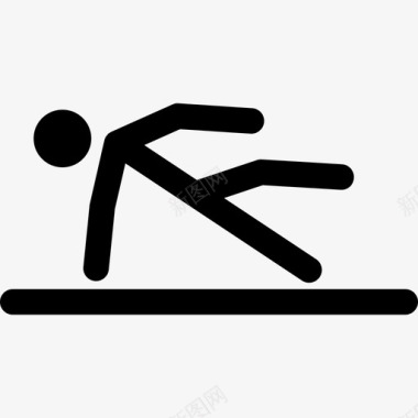 体操运动员在地板上保持平衡人体操图标图标