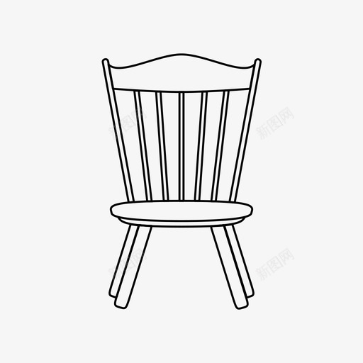 椅子座位起居室图标svg_新图网 https://ixintu.com 家具 家居用品 家庭用品 座位 椅子 起居室