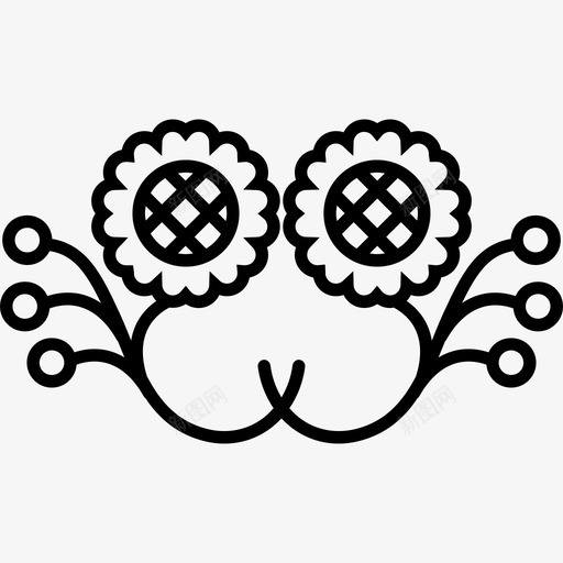 向日葵镜面效果与花蕾艺术花卉图标svg_新图网 https://ixintu.com 向日葵镜面效果设计与花蕾 艺术 花卉设计
