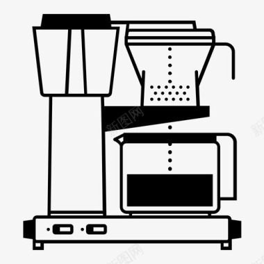咖啡机厨房咖啡因图标图标