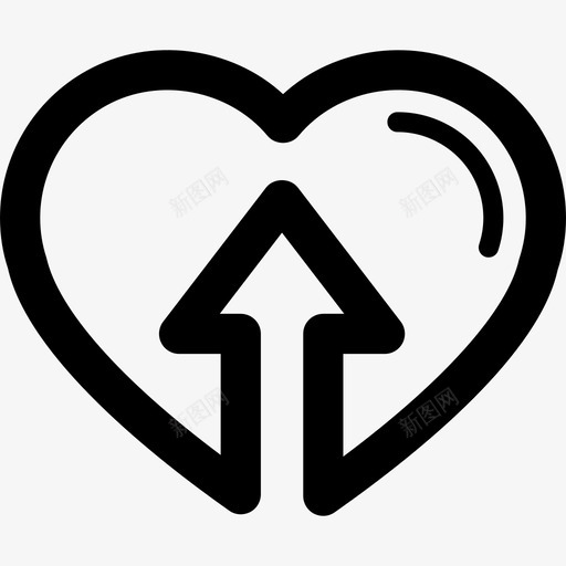 心脏内有一个上升箭头符号随机图标svg_新图网 https://ixintu.com 心脏内有一个上升箭头 符号 随机图标