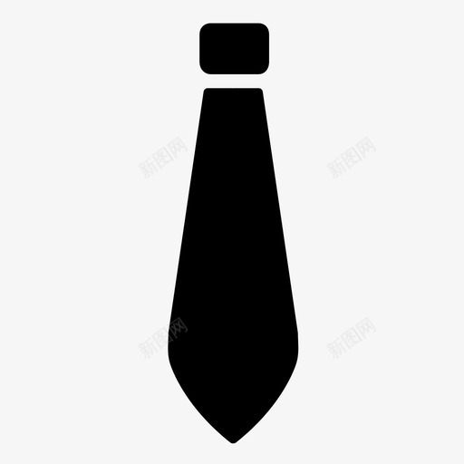 领带西装正装图标svg_新图网 https://ixintu.com 商务男士 时尚 服装 正装 西装 观众观看 领带 黑色领带