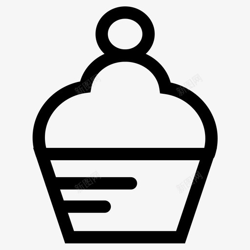 纸杯蛋糕甜点点心图标svg_新图网 https://ixintu.com 招待 点心 烘焙食品 甜点 纸杯蛋糕 面包房 食物