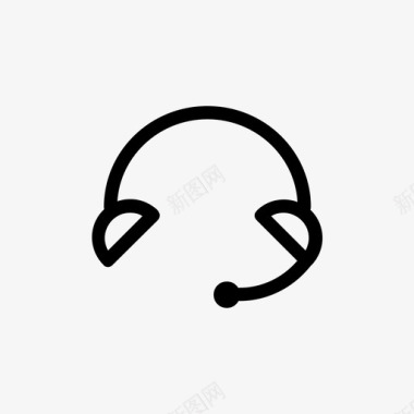 耳机笔划简单图标图标