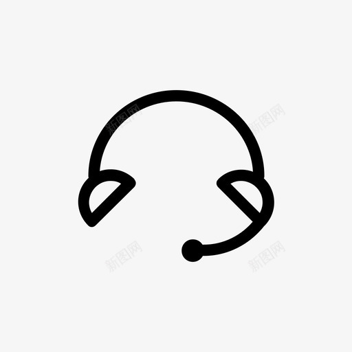 耳机笔划简单图标svg_新图网 https://ixintu.com 3.23 助手 客户支持 客户服务 服务 笔划 简单 耳机 麦克风