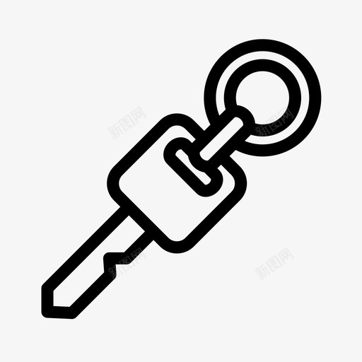 钥匙安全保险图标svg_新图网 https://ixintu.com 保护 保险 安全 开锁 日常用品 物品 钥匙 锁