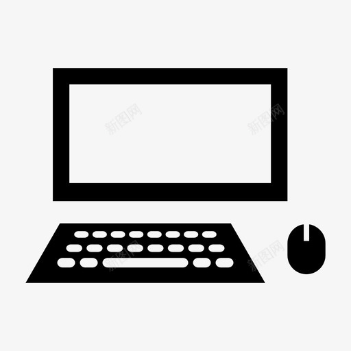 电脑工作站屏幕图标svg_新图网 https://ixintu.com 个人电脑 屏幕 工作站 显示器 电脑 笔记本电脑 网吧 键盘 麦金塔 鼠标