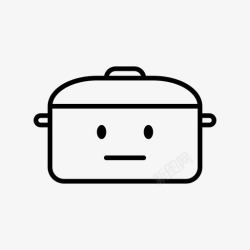 锅中烹饪锅厨房中性图标高清图片