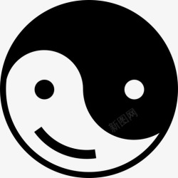 脸书爱心表情开心太极笑脸图标高清图片