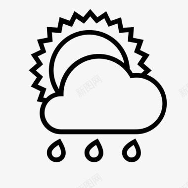 雨气象雨天气图标图标
