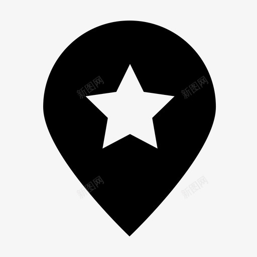地图标记收藏夹gpssvg_新图网 https://ixintu.com gps pin 位置 地图标记 地点 收藏夹 星星