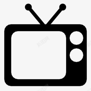 电视电视屏幕旧电视图标图标
