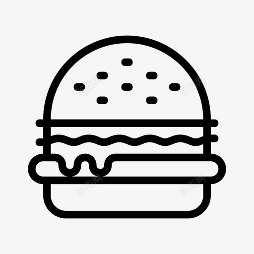 汉堡包三明治餐厅食品图标svg_新图网 https://ixintu.com 三明治 午餐 晚餐 汉堡包 烧烤 酒吧食品 餐厅食品