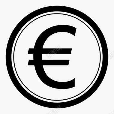 欧元经济体欧洲图标图标