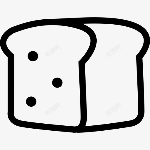 面包早餐小麦面包图标svg_新图网 https://ixintu.com 小麦面包 早餐 面包