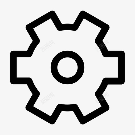 齿轮形状设置图标svg_新图网 https://ixintu.com 卷曲 图形 图标 属性 形状 简单的卷曲图标 线 设置 选项 配置 齿轮
