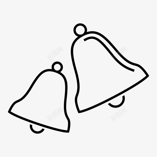 钟声铃声记住图标svg_新图网 https://ixintu.com 呼叫 圣诞节 庆祝 线路 警报 记住 钟声 铃声