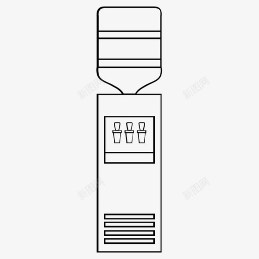 水冷却器饮料水合物图标svg_新图网 https://ixintu.com 工作 水冷却器 水合物 饮料