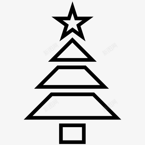 圣诞树自然礼物图标svg_新图网 https://ixintu.com 12月25日 25日 圣诞树 格伦 礼物 福里斯特 粗体圣诞树 自然
