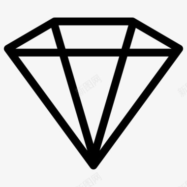 钻石石头形状图标图标