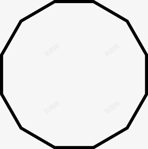 十二边形形状几何图标svg_新图网 https://ixintu.com 几何 十二边形 形状 物体