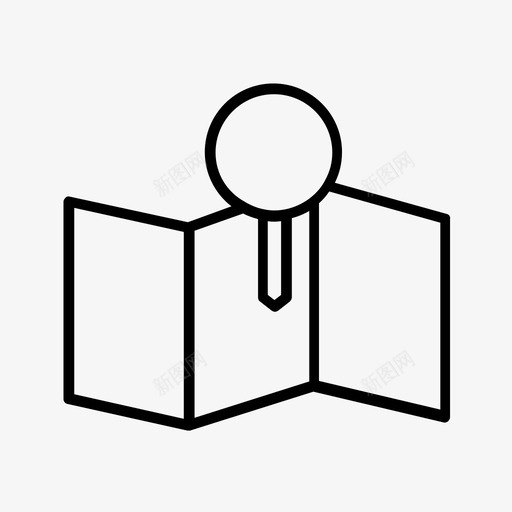 定位跟踪搜索图标svg_新图网 https://ixintu.com 图钉 地图标记 定位 搜索 跟踪
