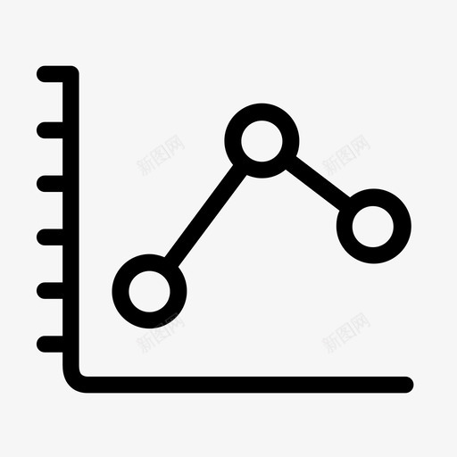 折线图趋势统计图标svg_新图网 https://ixintu.com 上升 信息 图 地图 基本用户界面 折线图 服务 点 统计 趋势