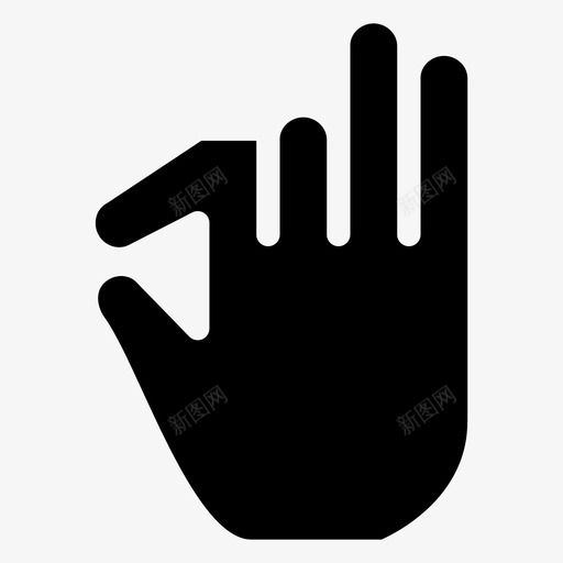 三个手指拖动移动屏幕图标svg_新图网 https://ixintu.com 三个手指 三个手指拖动 实心图标 屏幕 平板电脑 形状 技术 标志 移动 触摸手势-实心 选择