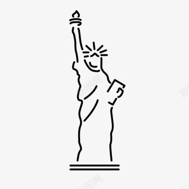 自由女神像纽约纽约市图标图标