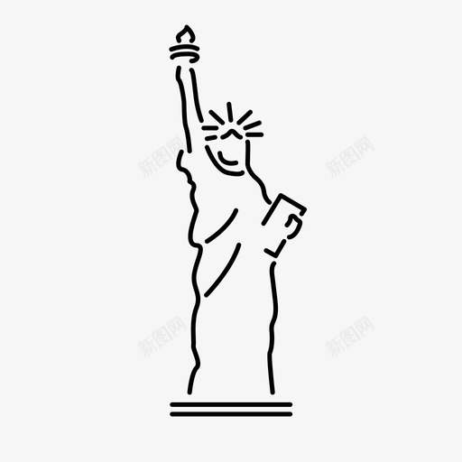 自由女神像纽约纽约市图标svg_新图网 https://ixintu.com 世界 世界雕像 伟大 地标 石像 石头 纽约 纽约地标 纽约市 自由女神像 雕像