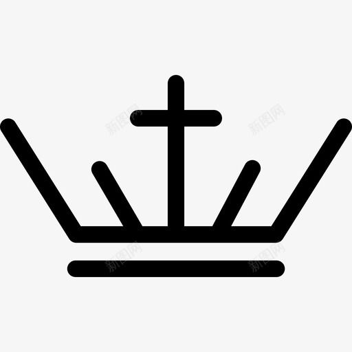 由线条和十字架组成的皇冠皇冠图标svg_新图网 https://ixintu.com 由线条和十字架组成的皇冠 皇冠