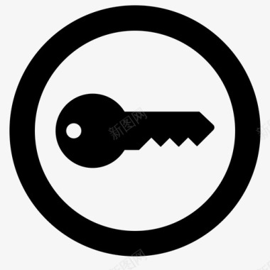 钥匙解锁用户界面套件图标图标