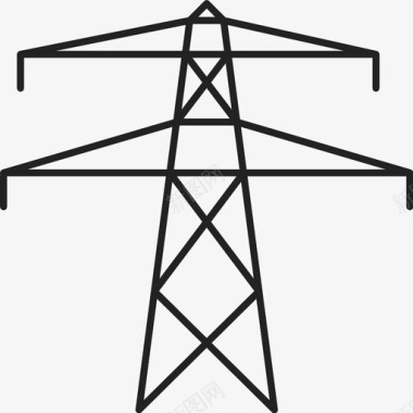 输电塔电气塔电力图标图标