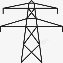 电力线路输电塔电气塔电力图标高清图片