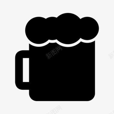啤酒品脱马克杯图标图标